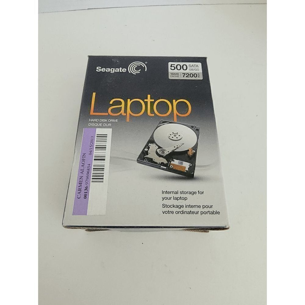 Seagate Momentus 500 GB 7200RPM SATA 3Gbs 16 MB Cache Internal Hard Drive NWOT